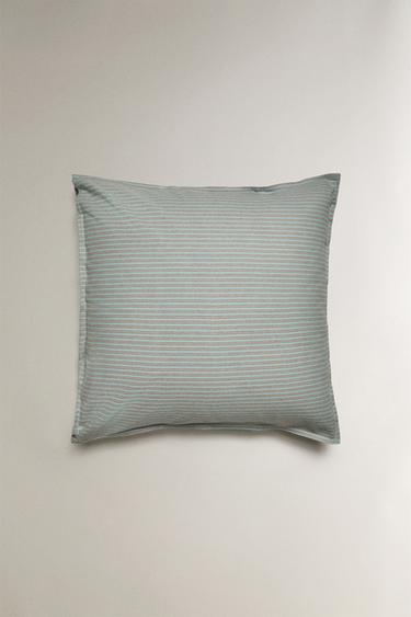 KIDS' STRIPED FLANNEL PILLOWCASE - Blue by Zara - Image 1