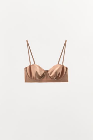 SUJETADOR AROS CON POLIAMIDA - rosa claro de Zara