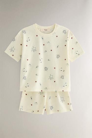 KINDERPYJAMA MIT MEERESMOTIV - Limette von Zara - Bild 0