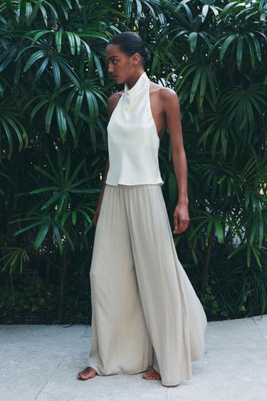 PANTALÓN PAREO SATINADO - Piedra de Zara