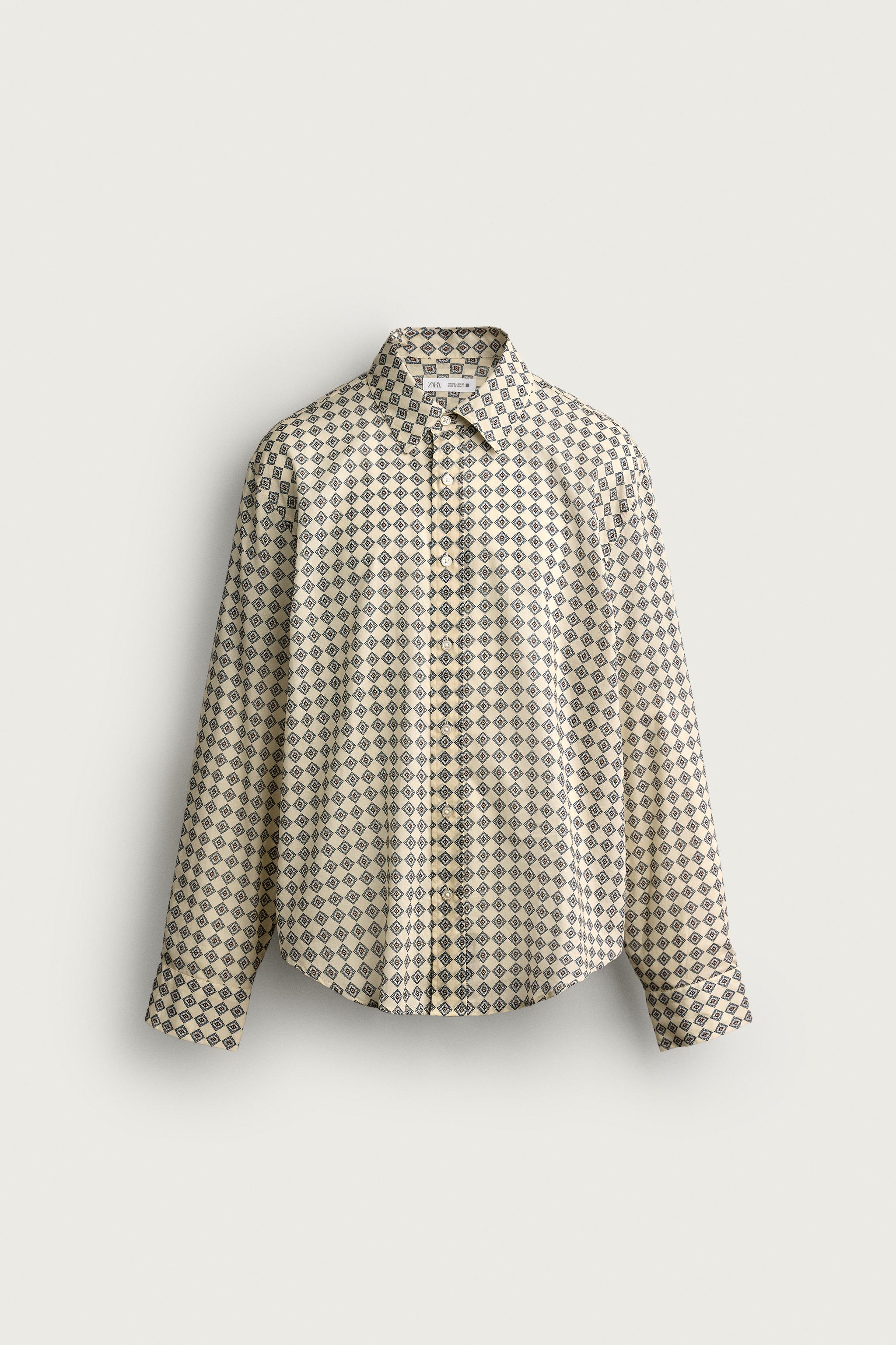 GEOMETRIC PRINT RELAXED FIT SHIRT