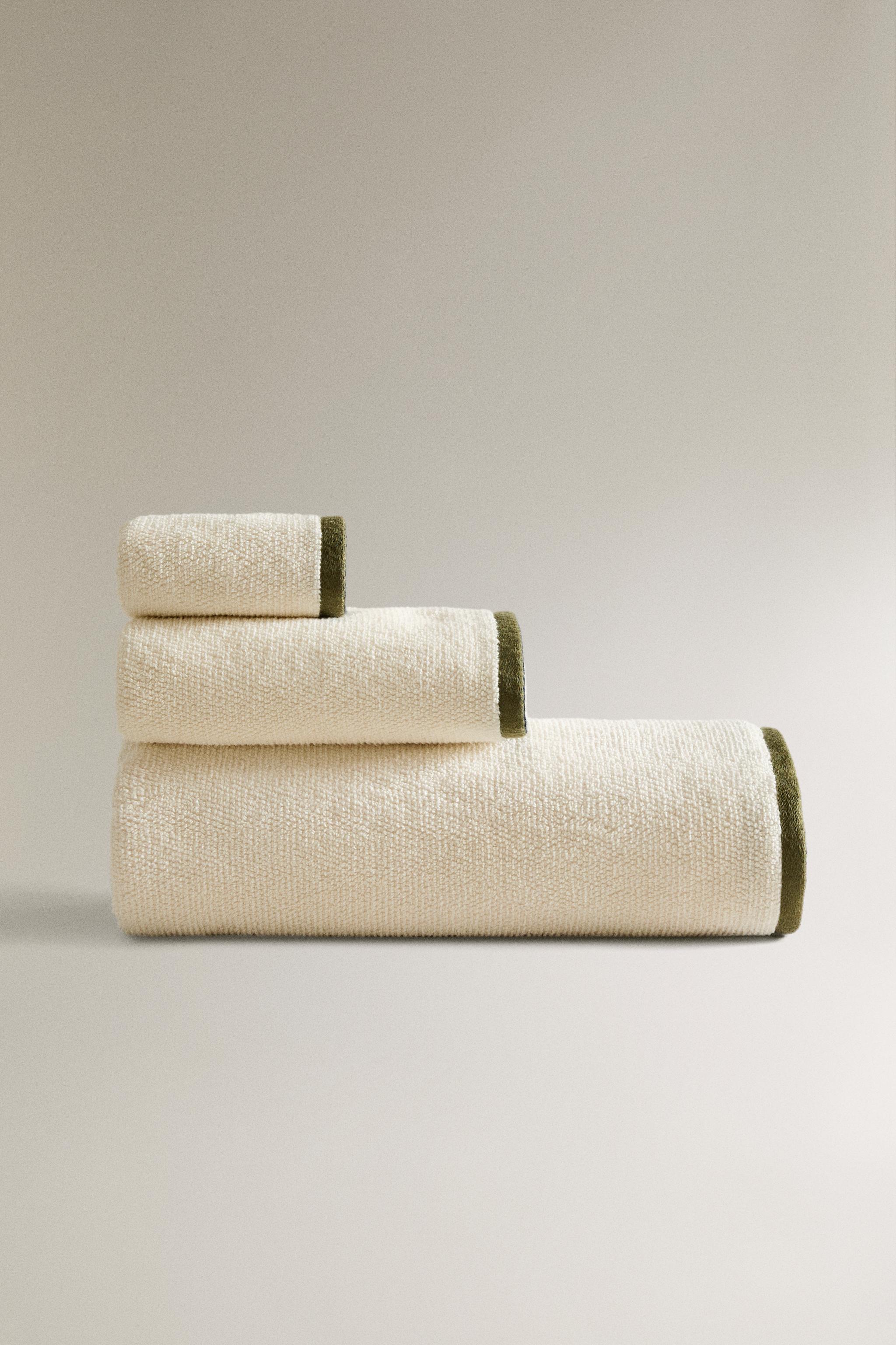 SERVIETTE DE BAIN POINT RIZ RÉVERSIBLE