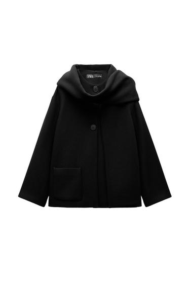 WOOL BLEND SCARF COAT