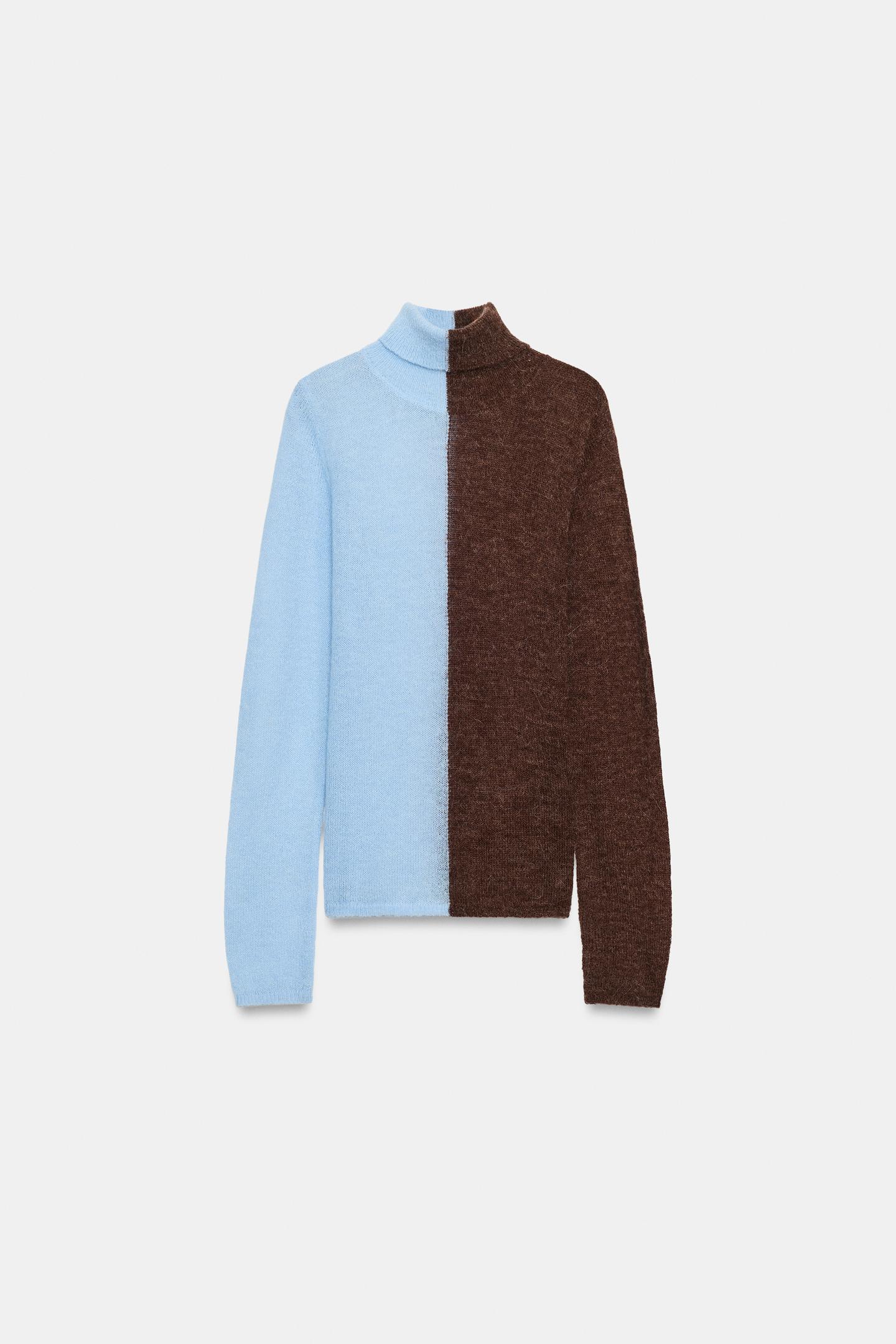 Женский свитер Zara Colorblock Knit, цвет: Разноцветный — фото 6
