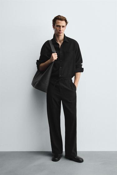 CAMISA FLUIDA RELAXED FIT - Negro de Zara