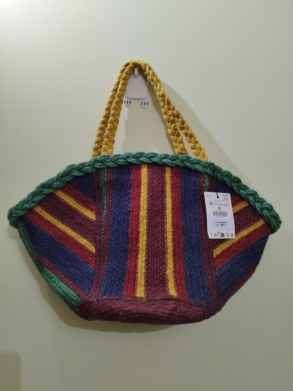 100% JUTE STRIPED BAG - Image 2