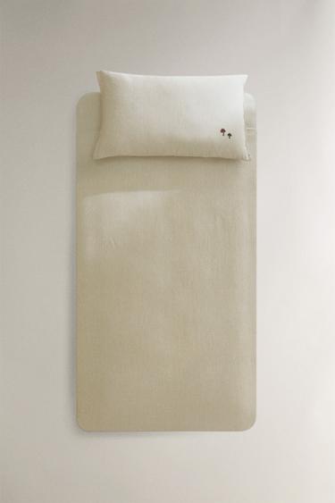 CHILDREN'S STRIPED MUSLIN DUVET COVER - Green by Zara