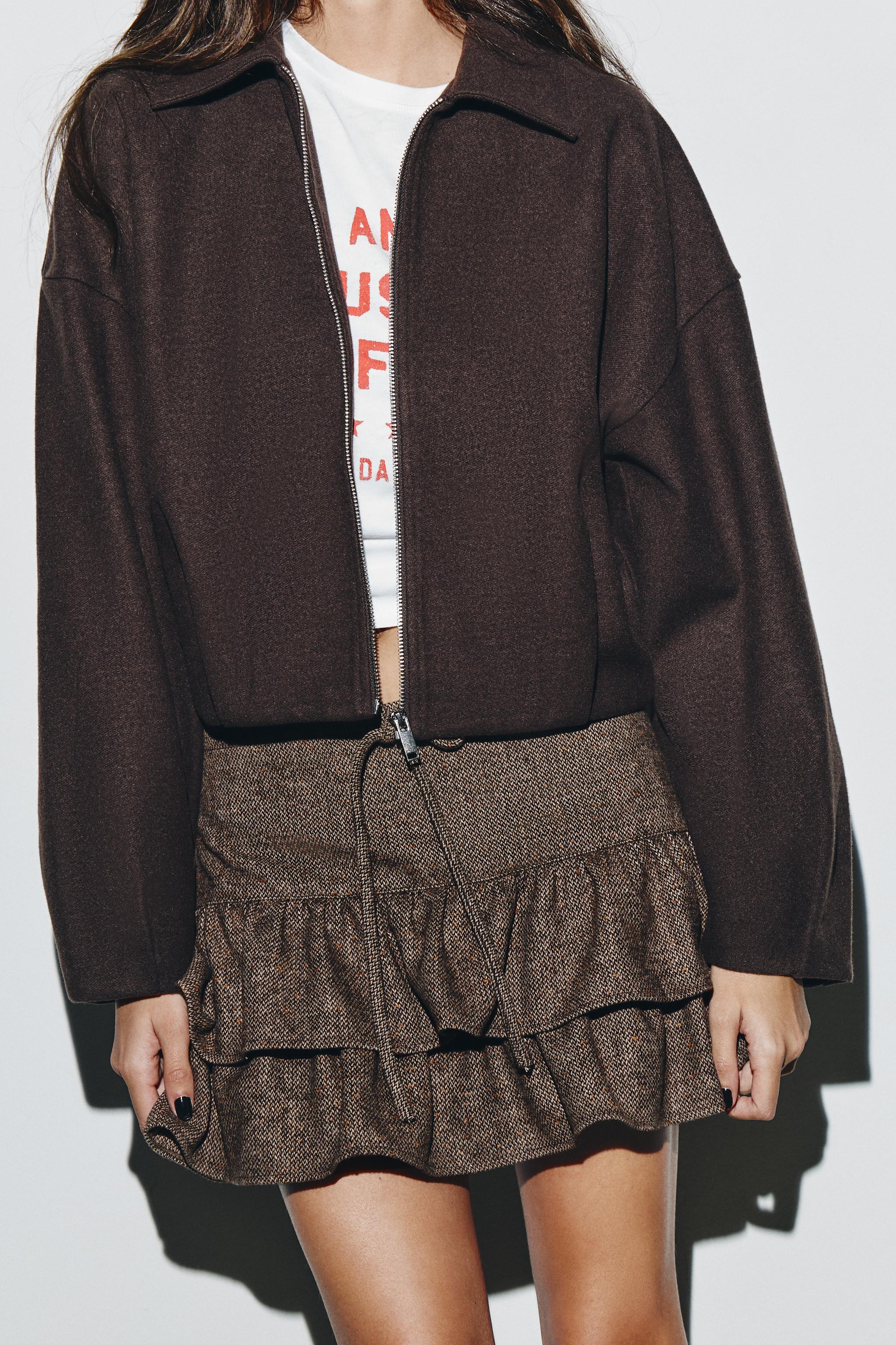 ZIPPERED SOFT BOMBER JACKET