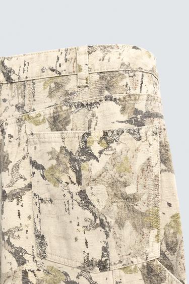 ABSTRACT PRINT BAGGY FIT CARPENTER TROUSERS - 028 by Zara - Image 9