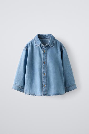 CHEMISE EN JEAN - Bleu moyen de Zara