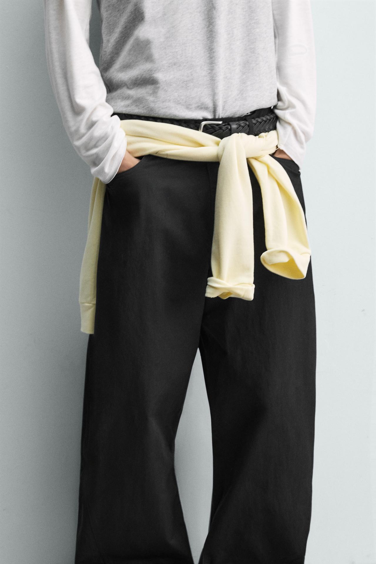 BALLOON FIT TROUSERS — Black