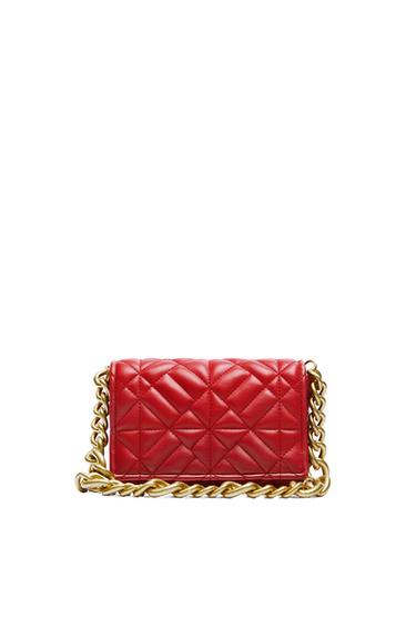 QUILTED CHAIN STRAP SHOULDER BAG