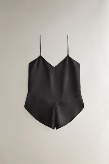 Zara SILK JUMPSUIT - Dark gray