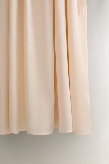 PLEATED SATEEN NIGHTDRESS - Pale pink by Zara - Image 4