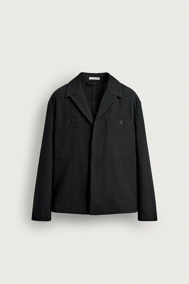 SOBRECAMISA RELAXED FIT BOLSILLOS - Negro de Zara