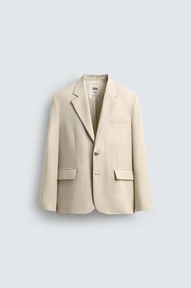 Zara BLAZER RELAXED FIT LIMITED EDITION - Ecru