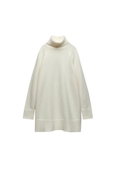 HIGH COLLAR KNIT DRESS