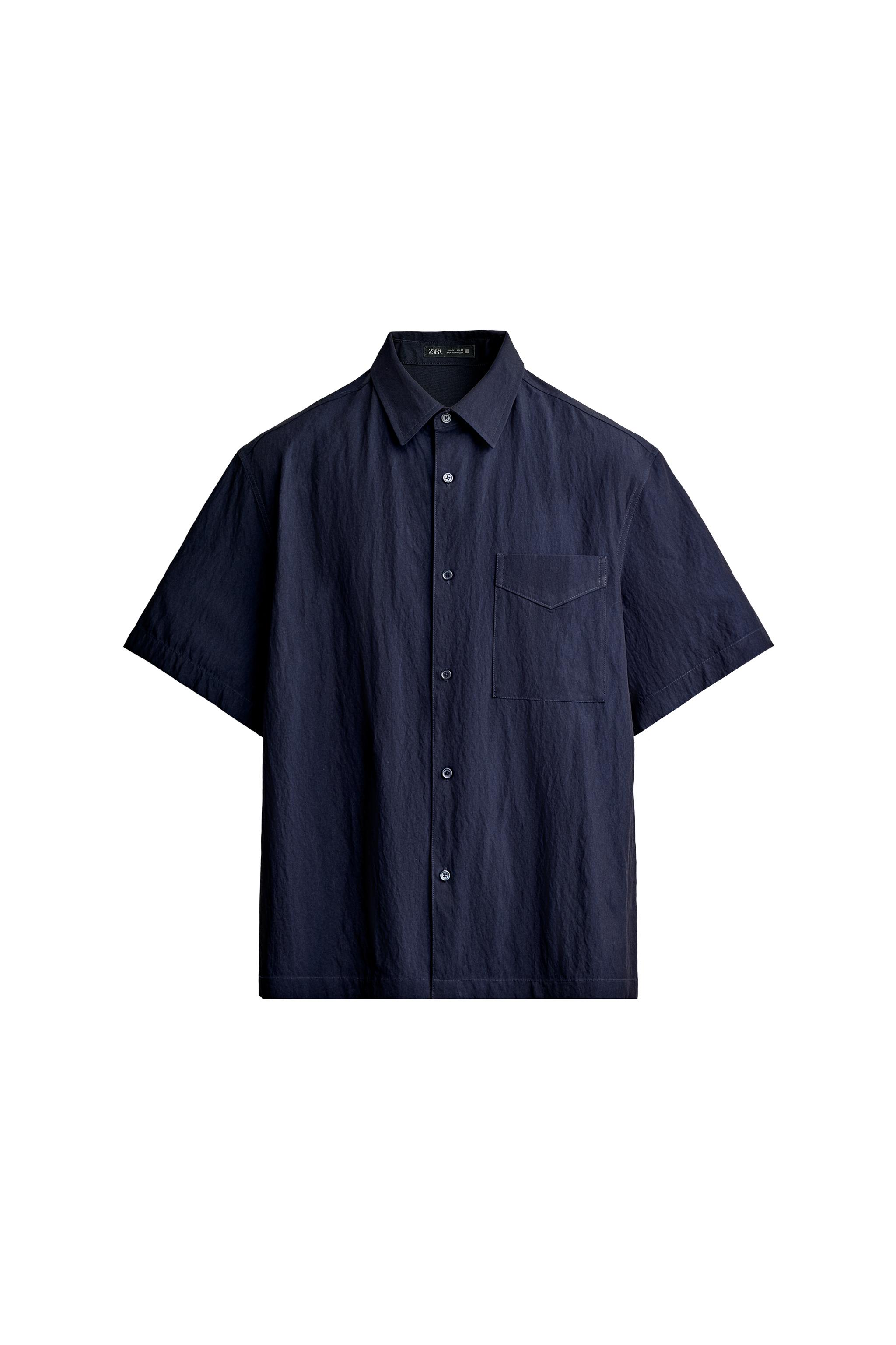 フルイド リラックスフィットシャツ - ブルー | ZARA Japan / 日本