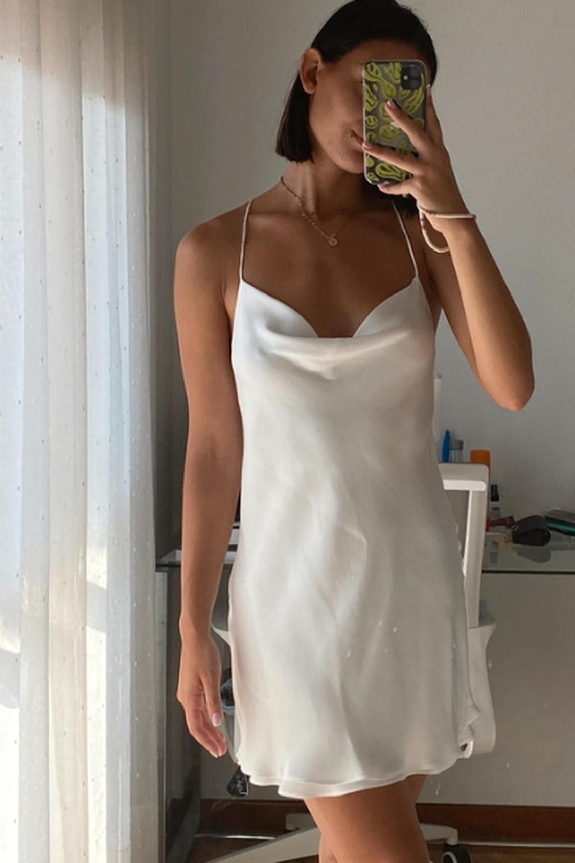 SHORT SATIN DRESS