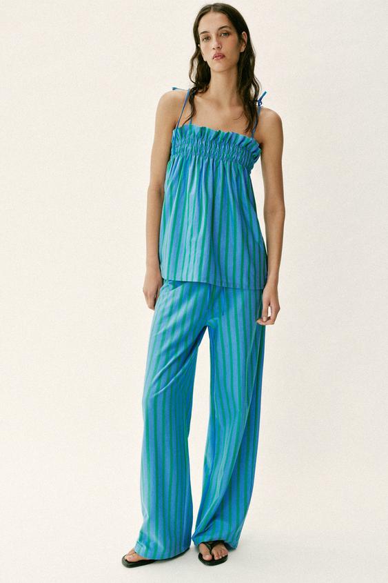 STRIPED PALAZZO PANTS from Zara - $45.90