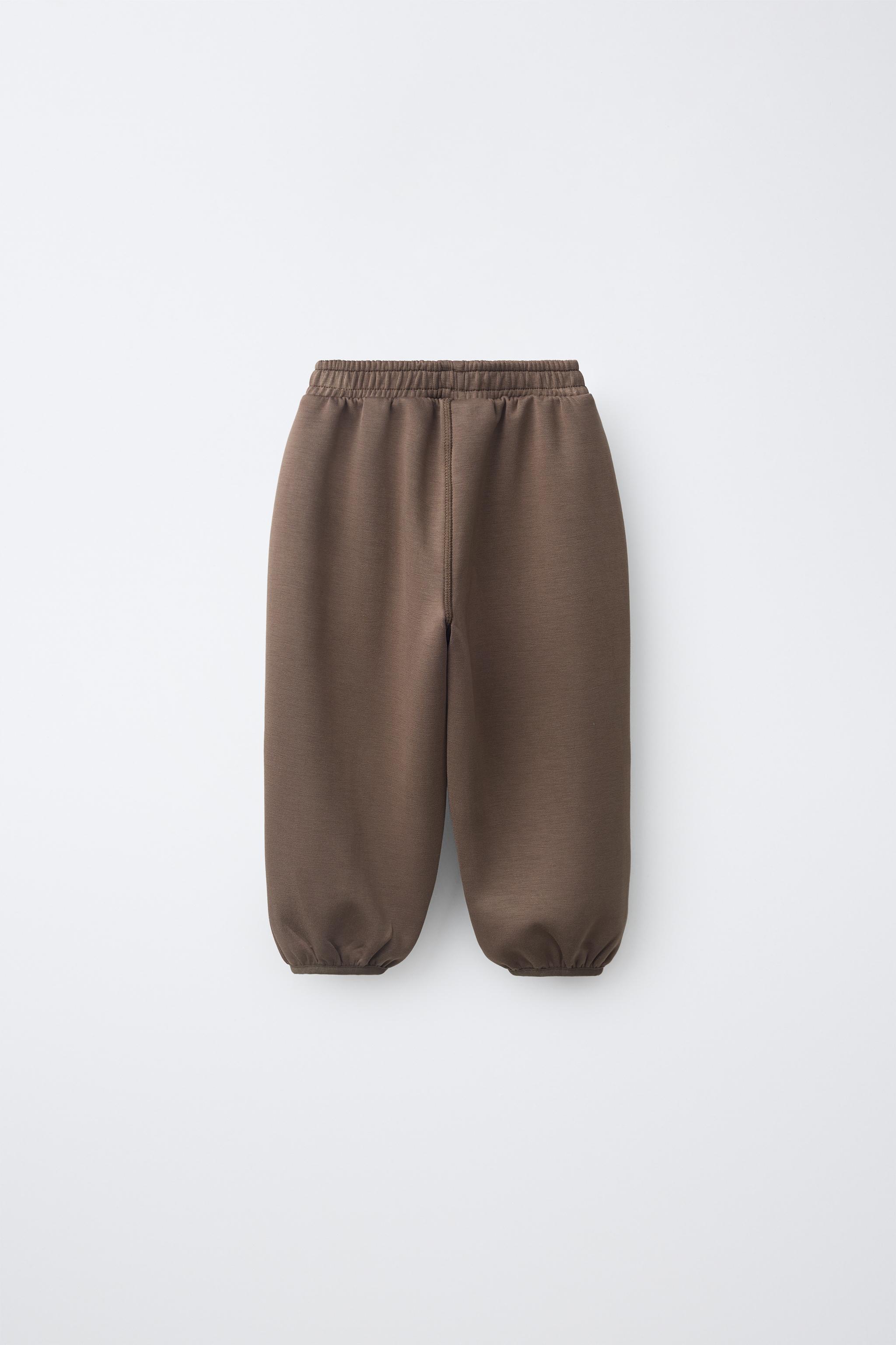 INTERLOCK FLEECE JOGGERS — Brown