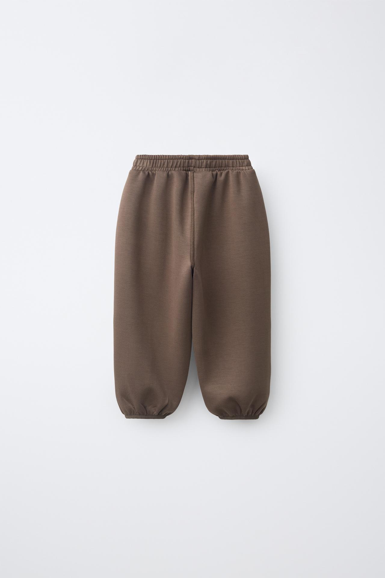 INTERLOCK FLEECE JOGGERS — Brown