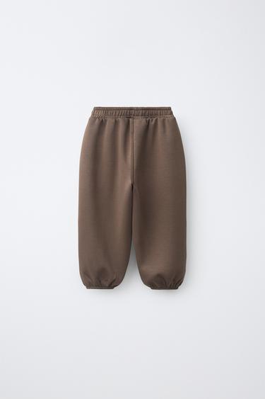 INTERLOCK FLEECE JOGGERS — Brown 2
