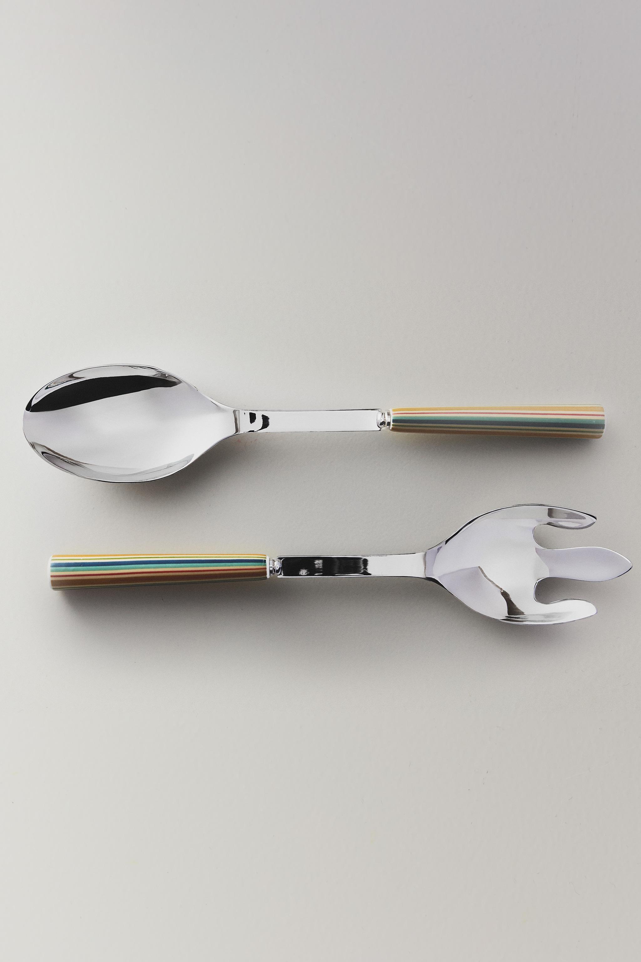 ENSEMBLE COUVERTS SALADE MANCHE CÉRAMIQUE (LOT DE 2)