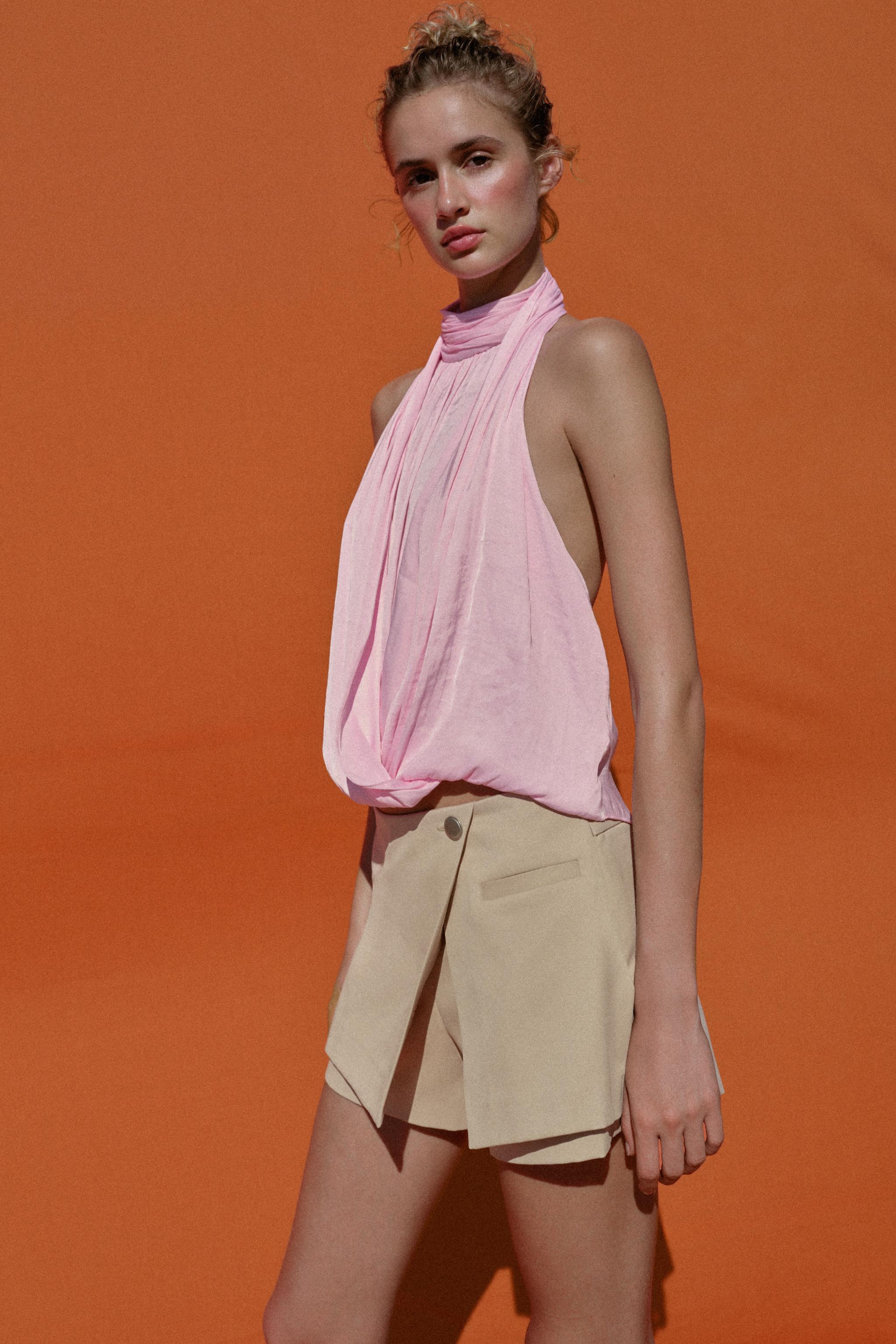 Женские юбки Zara LOW-RISE WRAP SKORT — фото 4