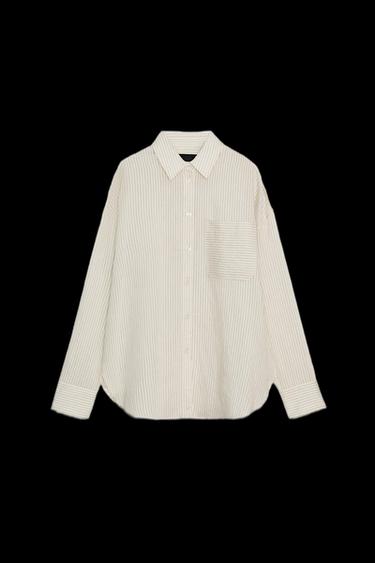 ZW COLLECTION STRIPED FLOWING SHIRT - Black / White by Zara - Image 0