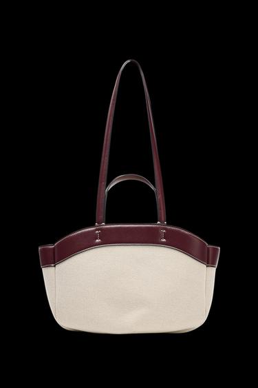 Zara CANVAS SHOPPER - Ecru - Image 0