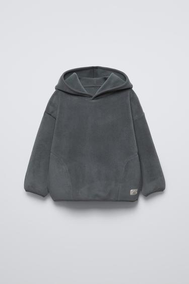 FLEECE HOODIE - Anthracite grey by Zara - Image 0