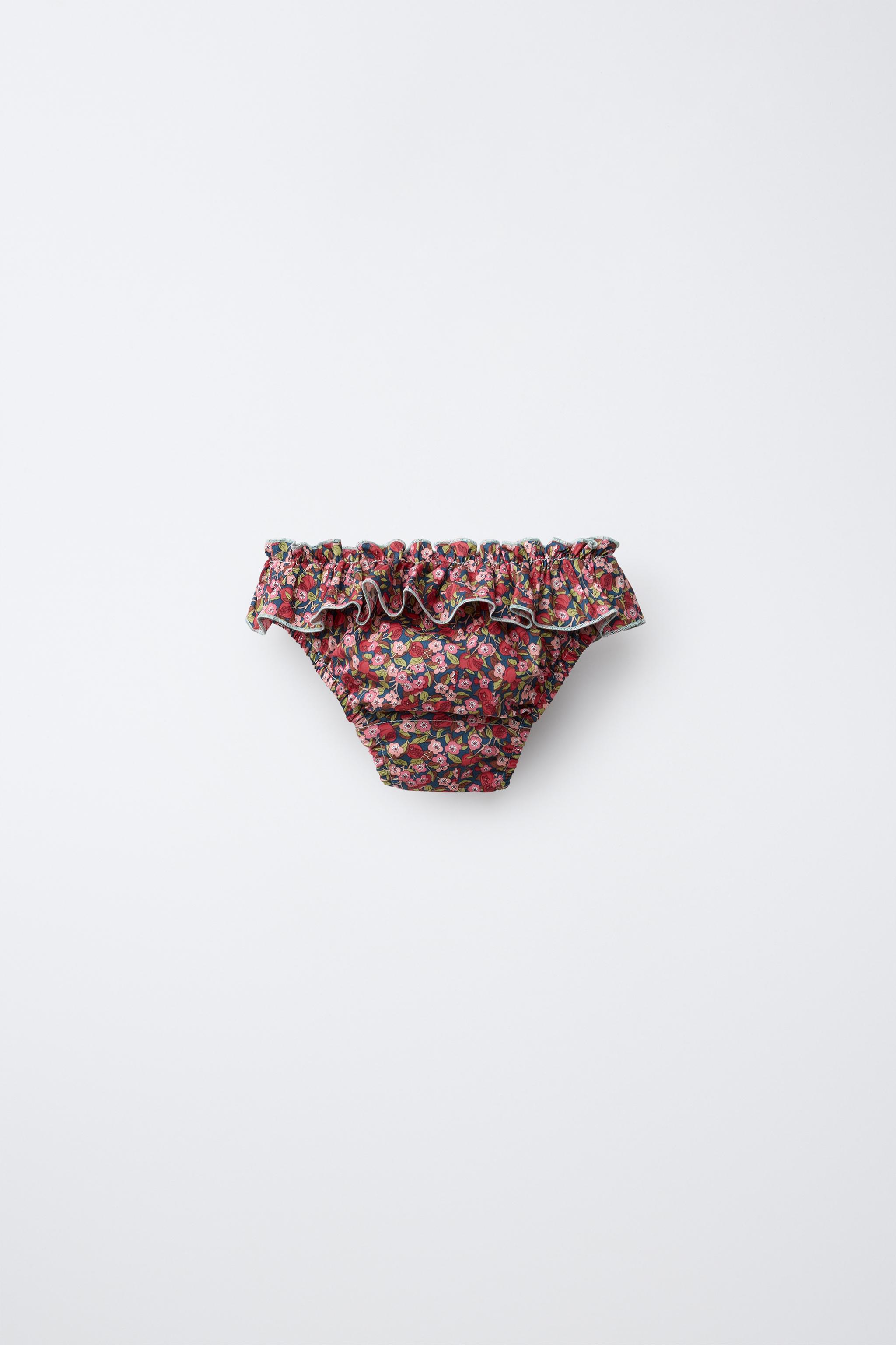 2-6 YEARS/ FLORAL SWIM BOTTOMS MADE WITH LIBERTY FABRIC — Pink