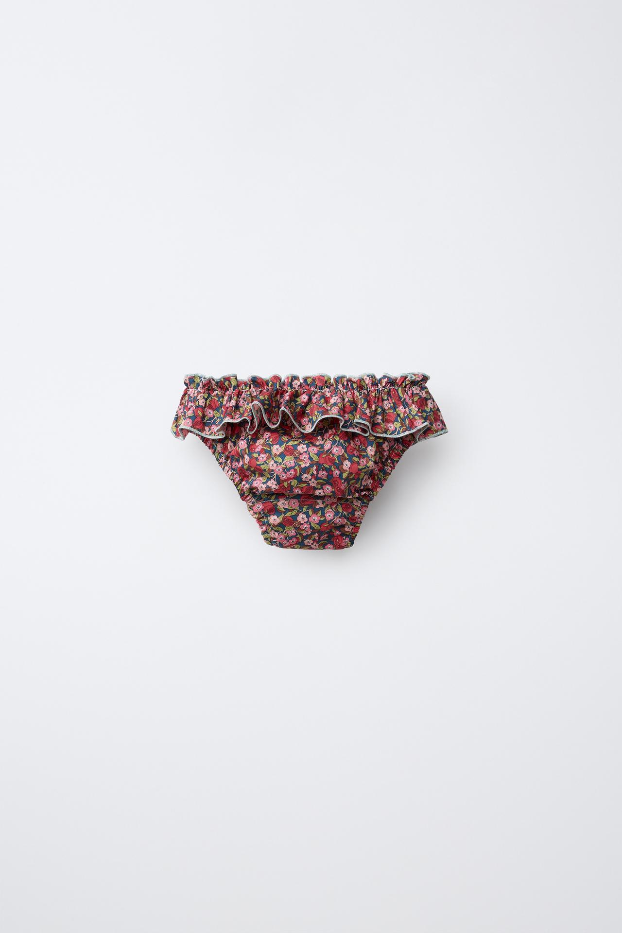 2-6 YEARS/ FLORAL SWIM BOTTOMS MADE WITH LIBERTY FABRIC — Pink