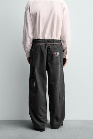 CHAMPION ® X ZARA DRAWSTRING CARGO TROUSERS - Anthracite Grey by Zara - Image 2