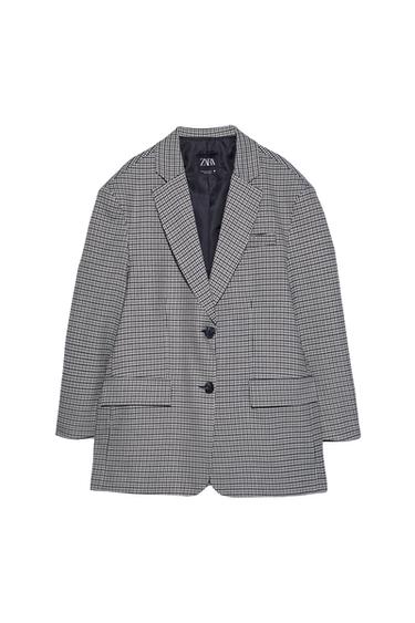 CHECK OVERSIZED BLAZER