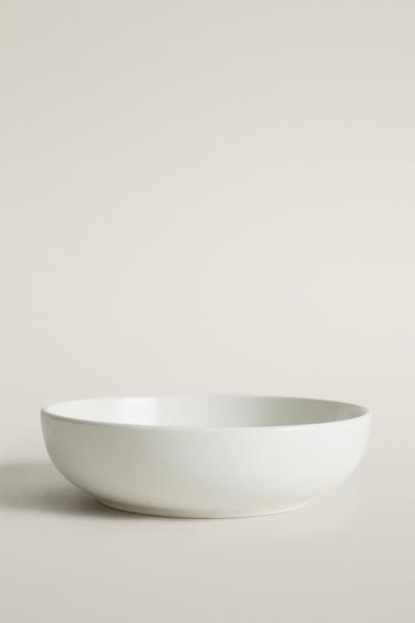 STONEWARE SOUP PLATE — White 1