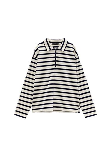 POLO COLLAR SWEATSHIRT