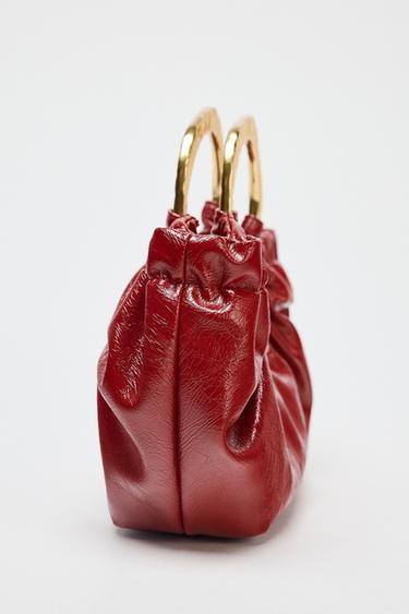SAC SEAU FRONCÉ - Rouge de Zara - Image 3