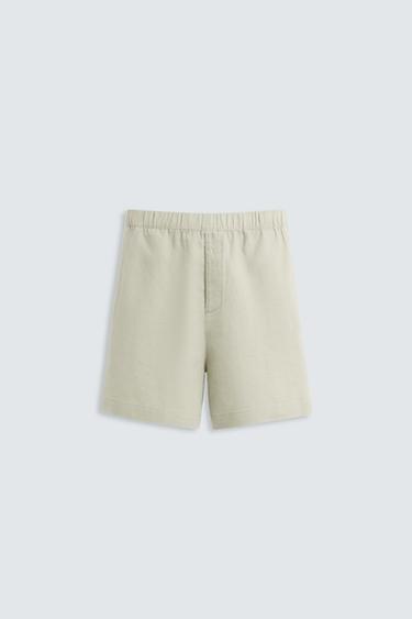 BERMUDA 100% LINO - Beige claro de Zara