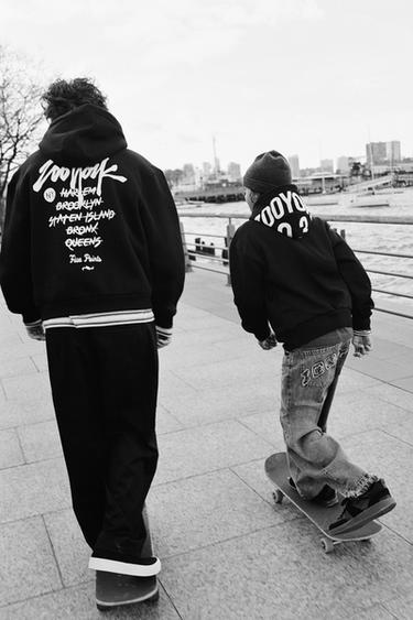 JEAN SKATER ZOO YORK® X ZARA - Gris moyen de Zara