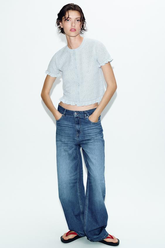 RUFFLED TEXTURED KNIT CARDIGAN from Zara - $49.90