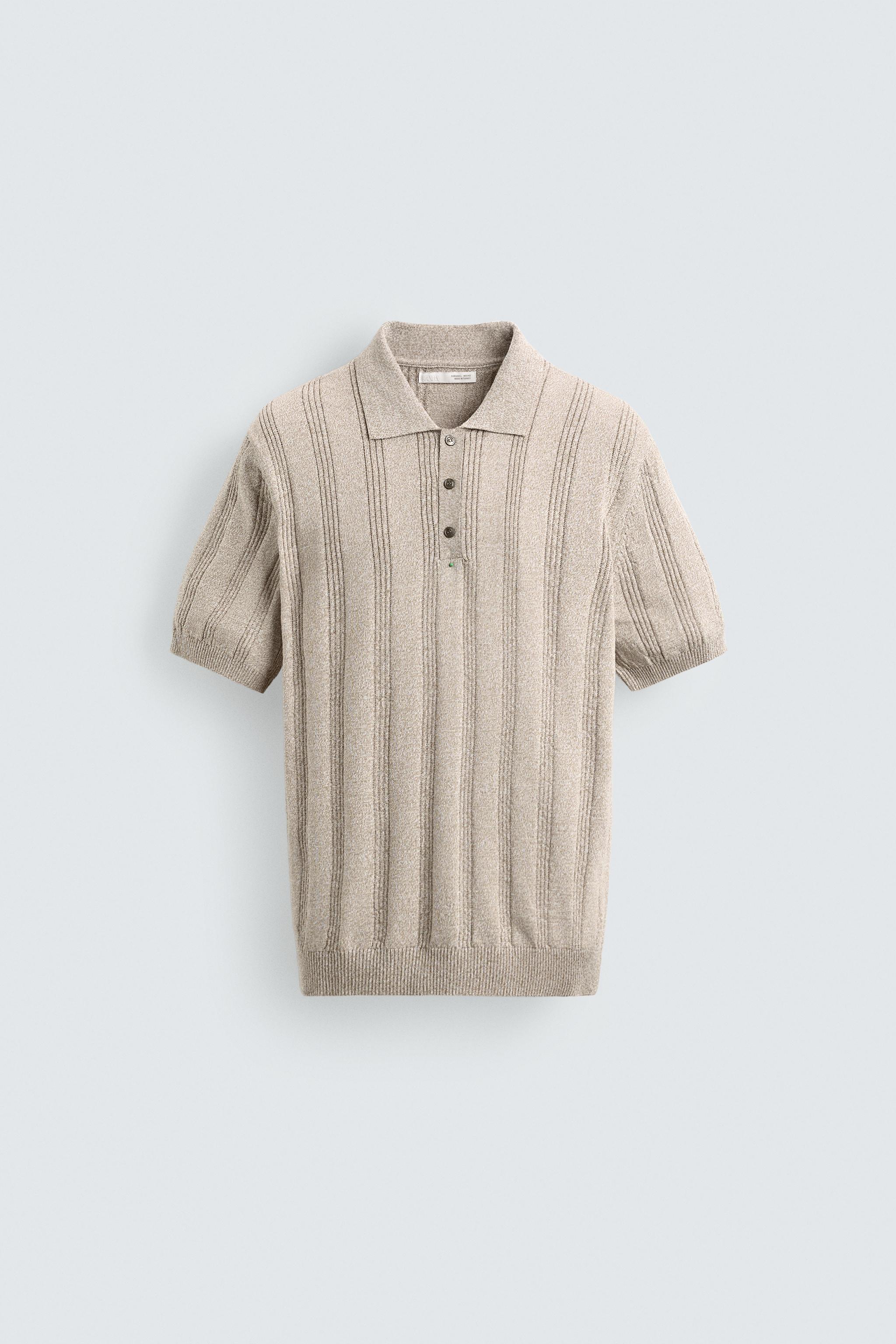 REGULAR FIT KNIT TEXTURED POLO