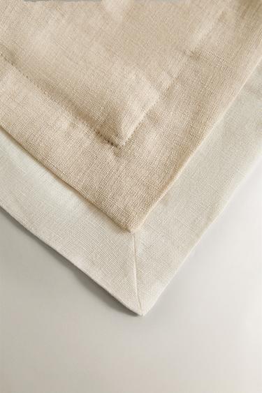 NAPPE LIN DOUBLE TISSAGE - Beige clair de Zara - Image 2