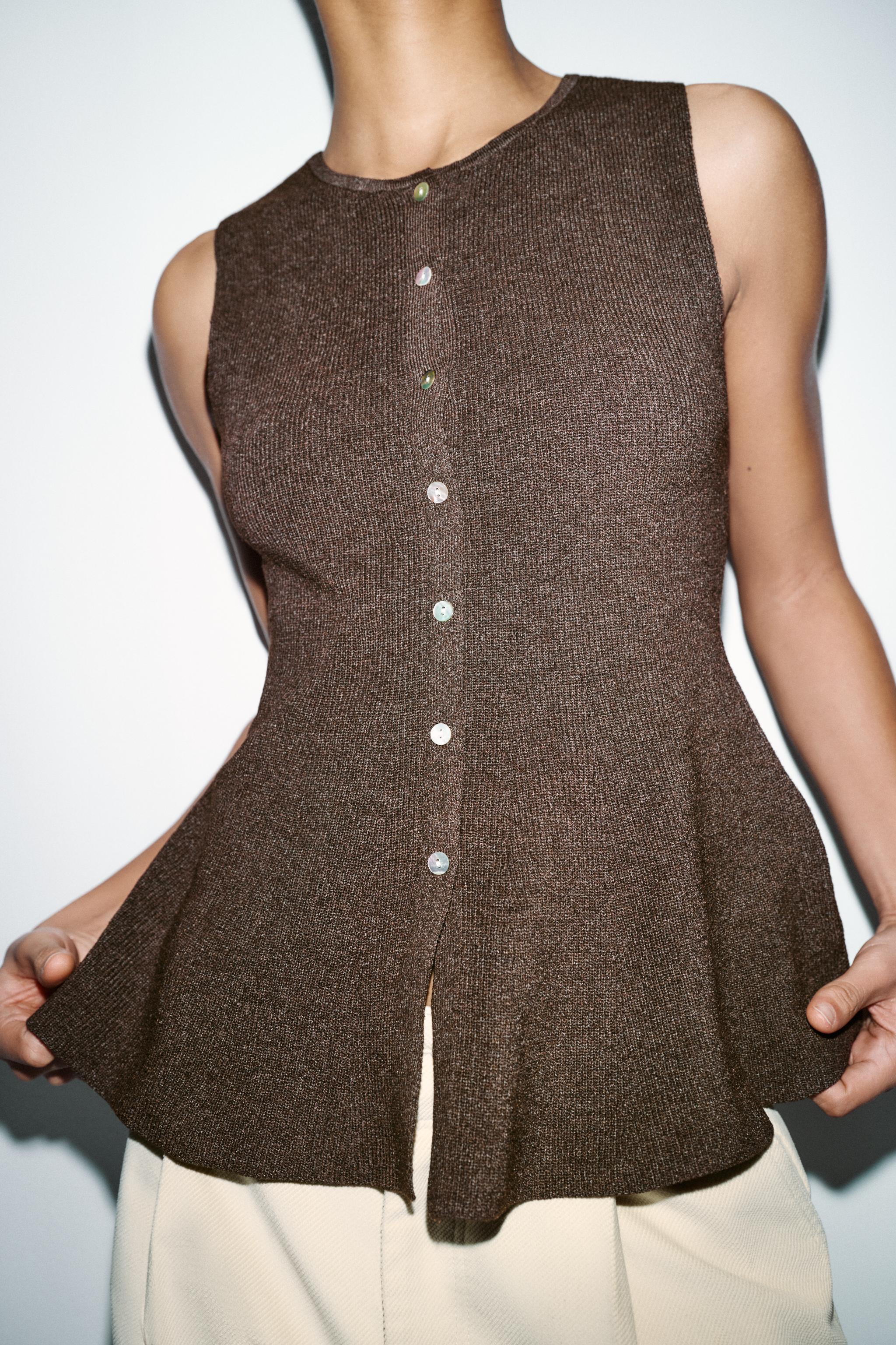 DÜĞMELİ FİTİLLİ PEPLUM TOP - Görsel 3