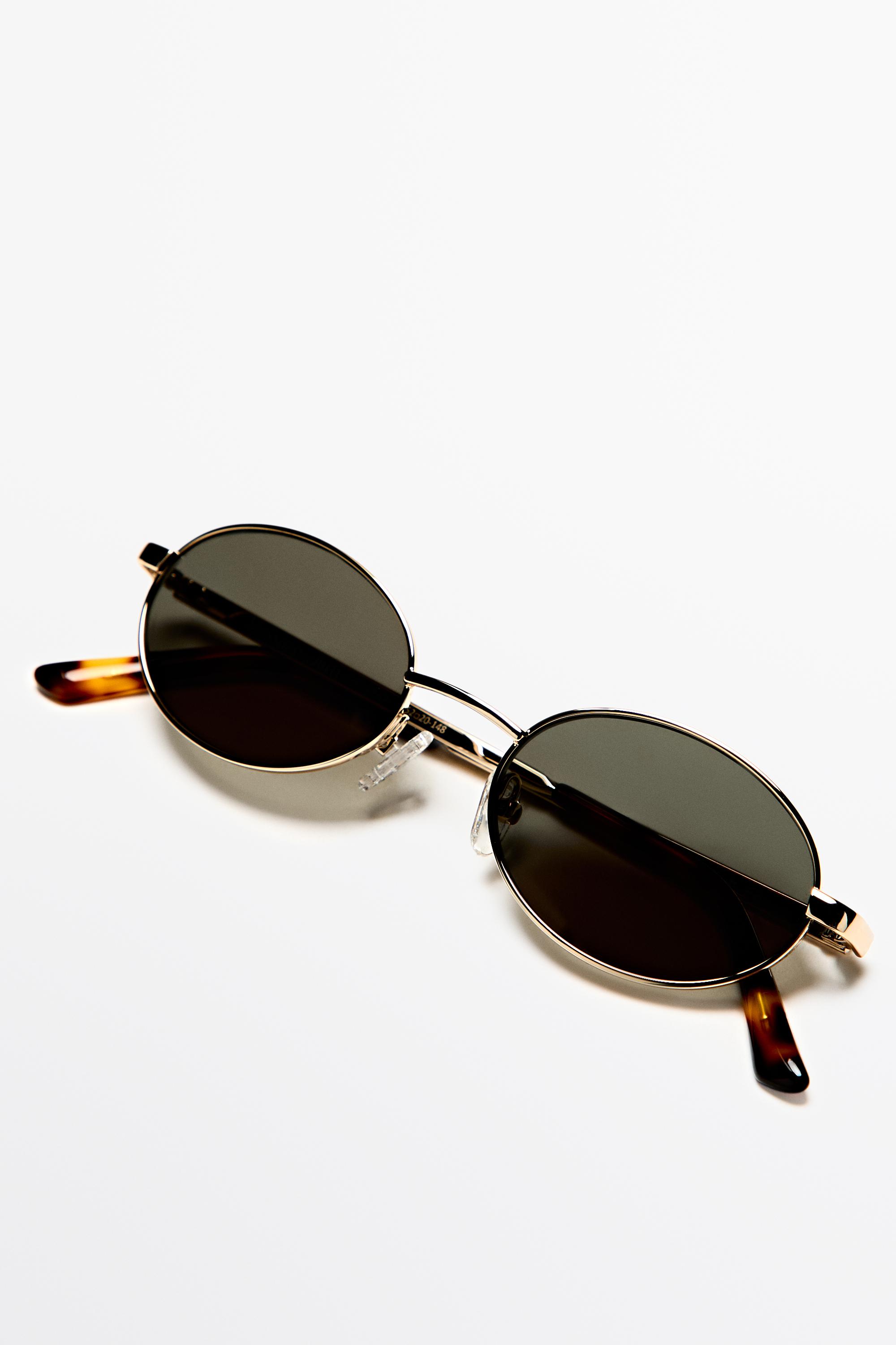 Oval metal sunglasses