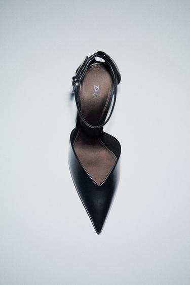 Zara ANKLE STRAP HEELS - Black