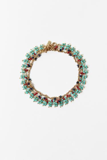 PACK 3 PULSERAS TOBILLERAS ABALORIOS - Dorado de Zara