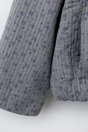 SURCHEMISE TEXTURÉE À FLEURS - Grisâtre de Zara - Image 3