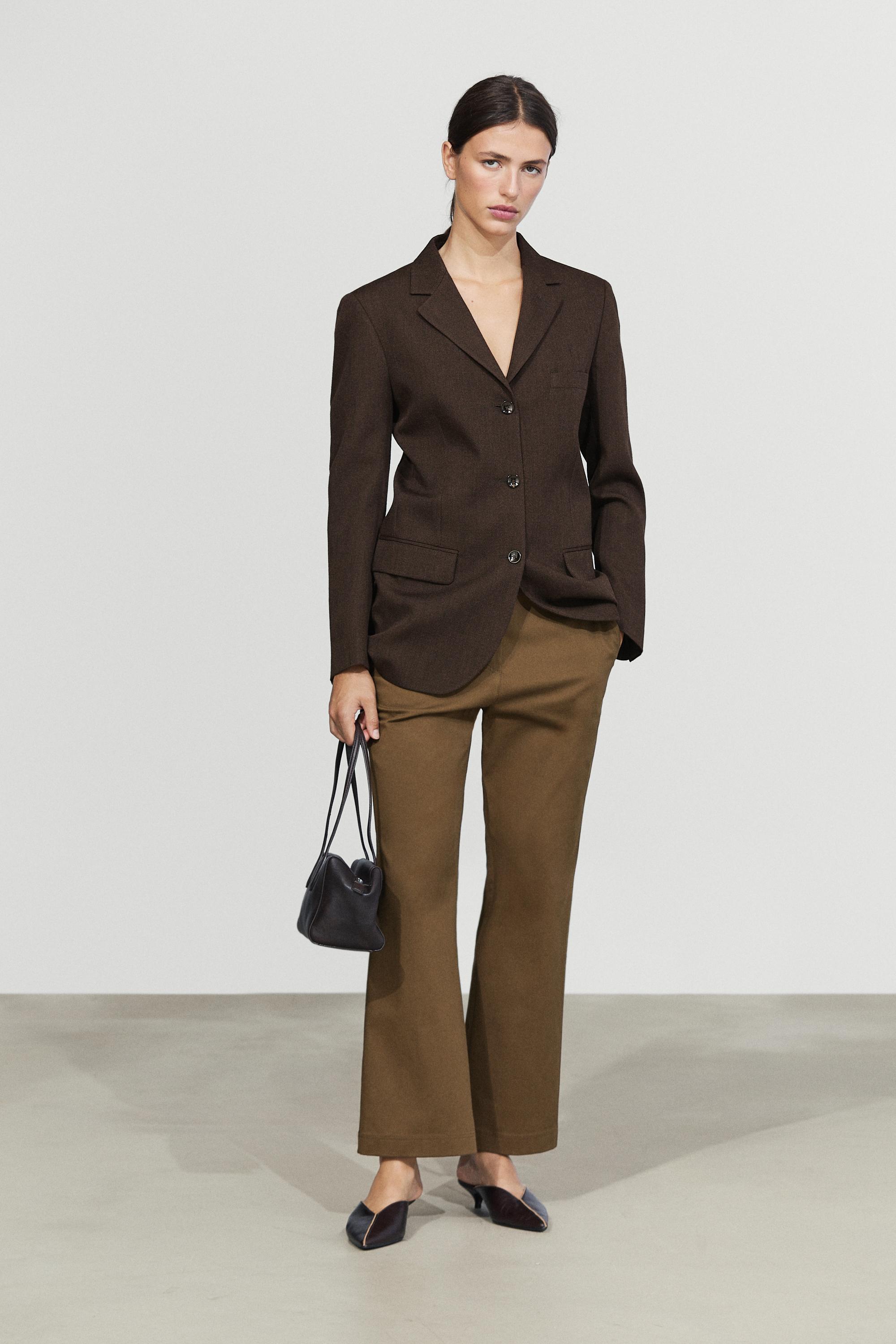 100% wool button detail blazer